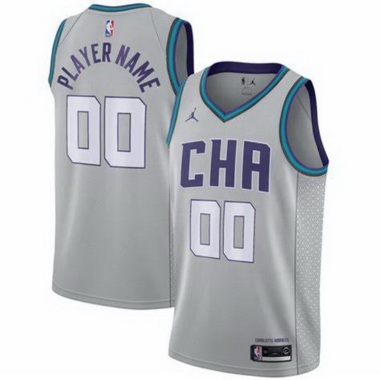Men Women Youth Toddler Charlotte Hornets Custom Gray Nike NBA Stitched Jersey Men Women Youth Toddler Charlotte Hornets Custom Gray Nike NBA Stitched Jersey