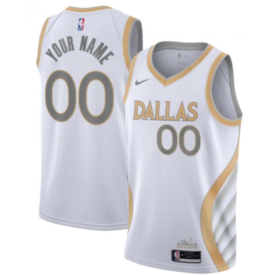 Men Women Youth Toddler Dallas Mavericks Custom White Gold Nike NBA Stitched Jersey Men Women Youth Toddler Dallas Mavericks Custom White Gold Nike NBA Stitched Jersey