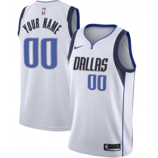 Men Women Youth Toddler Dallas Mavericks White Custom Nike NBA Stitched Jersey Men Women Youth Toddler Dallas Mavericks White Custom Nike NBA Stitched Jersey