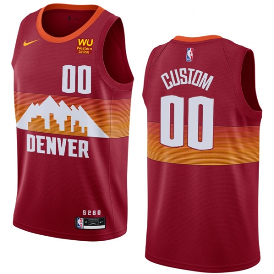 Denver Nuggets Customized Red 2020-21 City Edition Stitched NBA Jersey Denver Nuggets Customized Red 2020-21 City Edition Stitched NBA Jersey