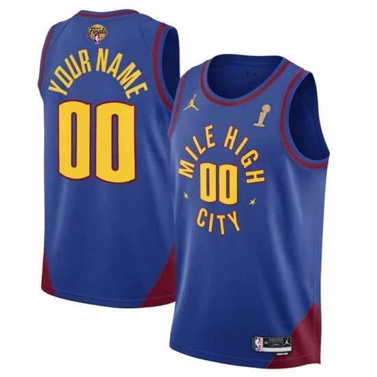 Men Denver Nuggets Active Player Custom Blue 2023 Finals Champions Statement Edition Stitched Basketball Jersey Men Denver Nuggets Active Player Custom Blue 2023 Finals Champions Statement Edition Stitched Basketball Jersey