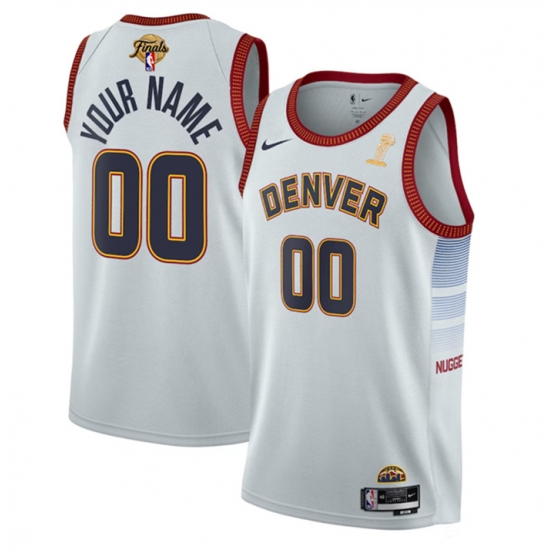 Men Denver Nuggets Active Player Custom White 2023 Finals Champions Icon Edition Stitched Basketball Jersey Men Denver Nuggets Active Player Custom White 2023 Finals Champions Icon Edition Stitched Basketball Jersey