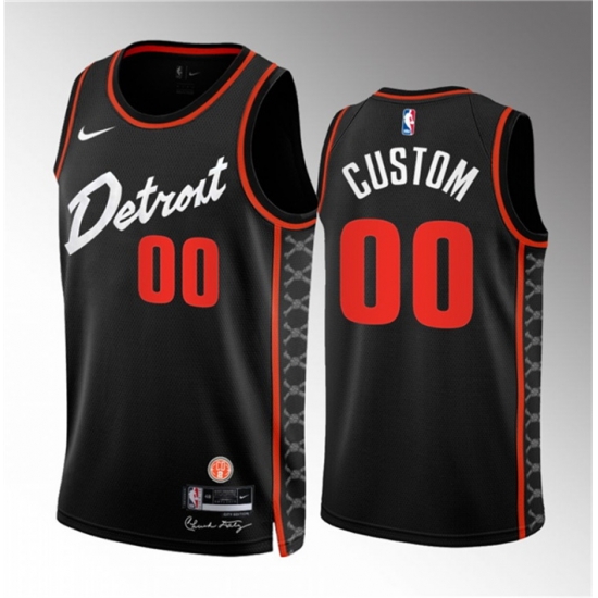 Men Women youth Detroit Pistons Active Player Custom Black 2023 24 City Edition Stitched Basketball Jersey Men Women youth Detroit Pistons Active Player Custom Black 2023 24 City Edition Stitched Basketball Jersey
