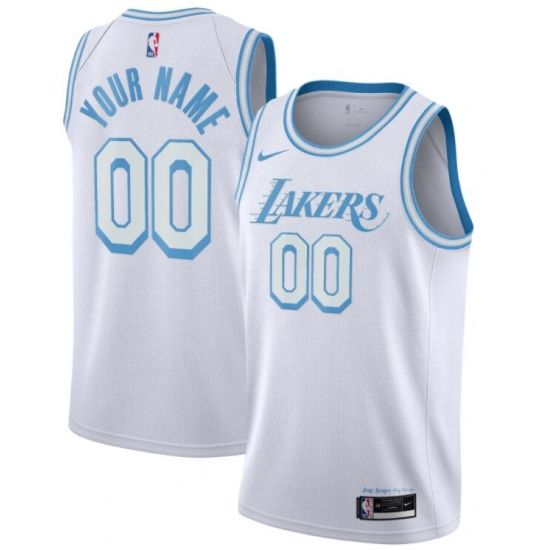 Men Women Youth Toddler Los Angeles Lakers White Custom Nike NBA Stitched Jersey Men Women Youth Toddler Los Angeles Lakers White Custom Nike NBA Stitched Jersey
