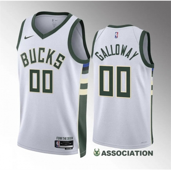 Men Women youth Milwaukee Bucks 00 Jaylin Galloway White Association Edition Stitched Basketball Jersey Men Women youth Milwaukee Bucks 00 Jaylin Galloway White Association Edition Stitched Basketball Jersey