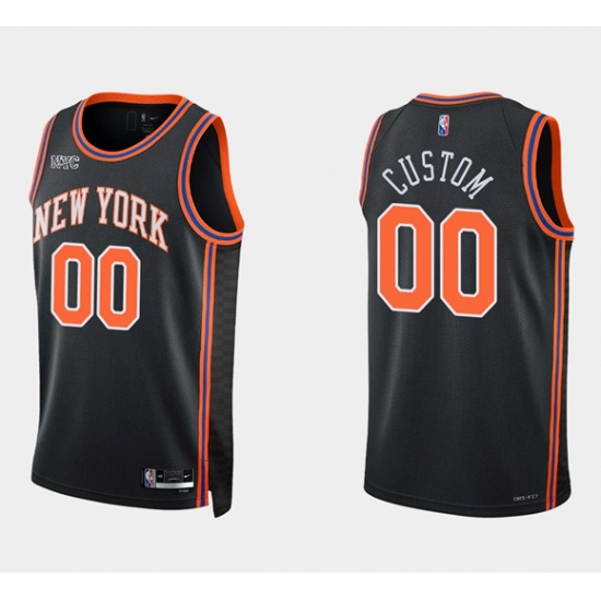 Men Women Youth Toddler New Yok New York Knicks Active Player Custom Black 75th Anniversary Stitched Swingman Basketball Jersey Men Women Youth Toddler New Yok New York Knicks Active Player Custom Black 75th Anniversary Stitched Swingman Basketball Jersey