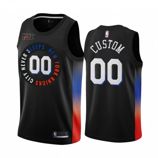 Men Women Youth Toddler New York Knicks Black Orange Custom Nike NBA Stitched Jersey Men Women Youth Toddler New York Knicks Black Orange Custom Nike NBA Stitched Jersey