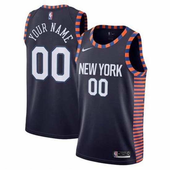 Men Women Youth Toddler New York Knicks Navy Custom Nike NBA Stitched Jersey Men Women Youth Toddler New York Knicks Navy Custom Nike NBA Stitched Jersey