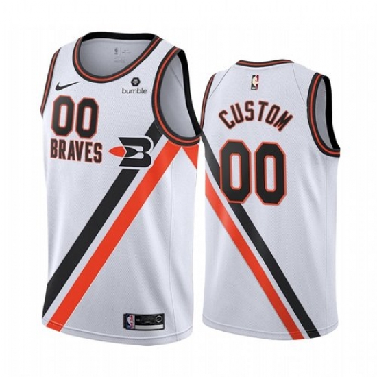 Men Women Youth Toddler Portland Blazers White Custom Nike NBA Stitched Jersey Men Women Youth Toddler Portland Blazers White Custom Nike NBA Stitched Jersey