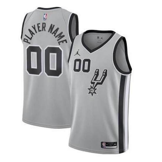 Men Women Youth All Size Spurs Grey Jordan Brand Custom NBA Jersey Men Women Youth All Size Spurs Grey Jordan Brand Custom NBA Jersey