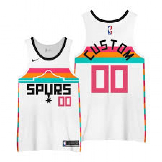Men Women Youth San Antonio Spurs 2021 White City Edition Custom jersey Men Women Youth San Antonio Spurs 2021 White City Edition Custom jersey