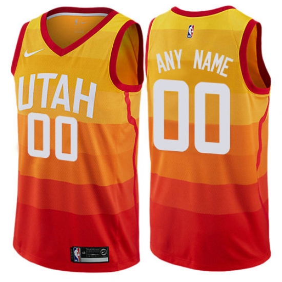 Men Women Youth Toddler Nike Utah Jazz City Edition Orange Swingman Custom Jersey Men Women Youth Toddler Nike Utah Jazz City Edition Orange Swingman Custom Jersey