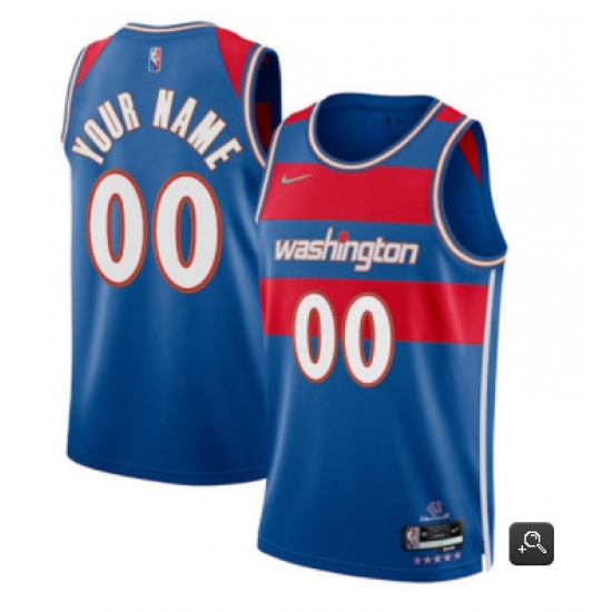 Men Women Youth Toddler Washington Wizards Active Player Custom 75th Anniversary 2021 2022 Blue City Edition Swingman Stitched Jersey Men Women Youth Toddler Washington Wizards Active Player Custom 75th Anniversary 2021 2022 Blue City Edition Swingman Stitched Jersey