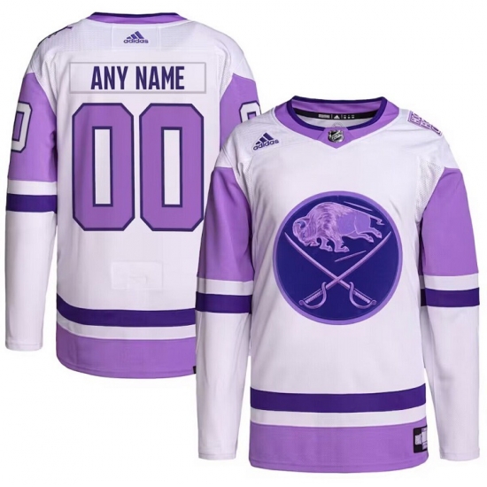 Men Women youth Buffalo Sabres Custom Purple White Cancer Blue Stitched Jersey Men Women youth Buffalo Sabres Custom Purple White Cancer Blue Stitched Jersey