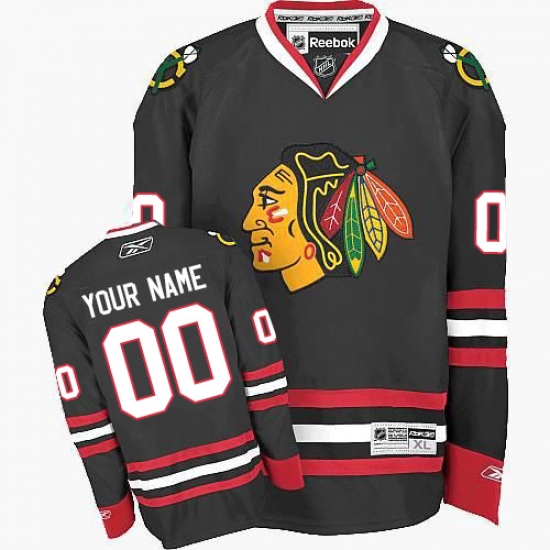 Men Women Youth Toddler Youth Black Jersey - Customized Reebok Chicago Blackhawks Third Men Women Youth Toddler Youth Black Jersey - Customized Reebok Chicago Blackhawks Third