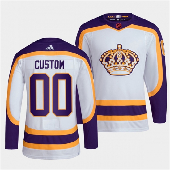 Men Women Youth Los Angeles Kings Custom White 2022 Reverse Retro Stitched Jersey Men Women Youth Los Angeles Kings Custom White 2022 Reverse Retro Stitched Jersey