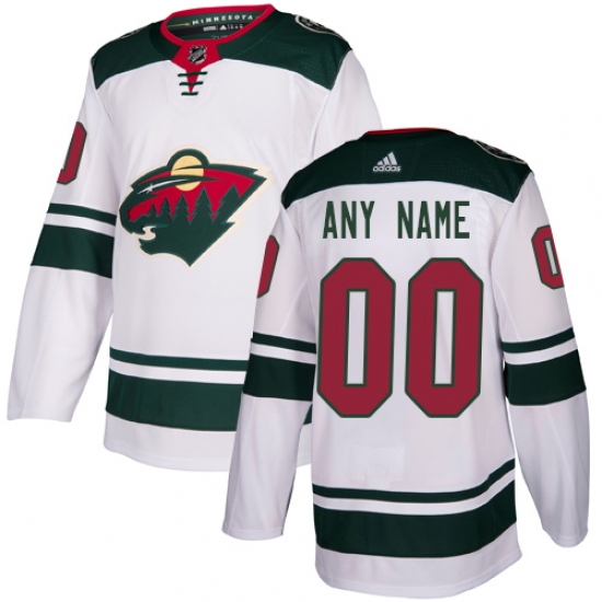 Men Women Youth Toddler White Jersey - Customized Adidas Minnesota Wild Away Men Women Youth Toddler White Jersey - Customized Adidas Minnesota Wild Away