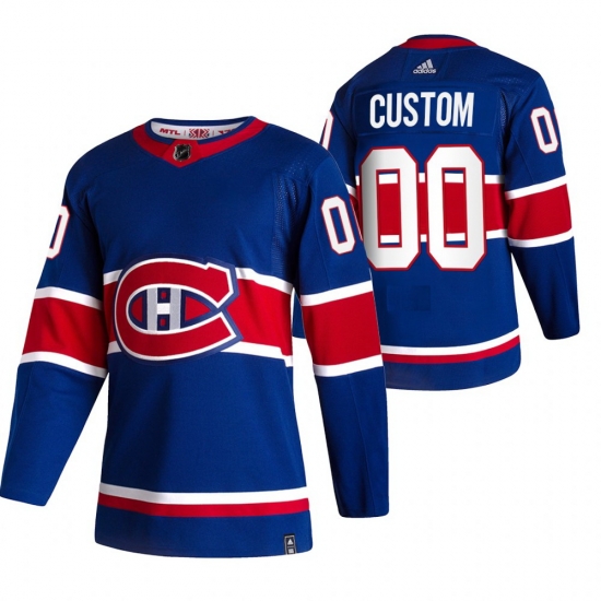 Montreal Canadiens Custom Blue Men Women youth Adidas 2020 21 Reverse Retro Alternate NHL Jersey Montreal Canadiens Custom Blue Men Women youth Adidas 2020 21 Reverse Retro Alternate NHL Jersey