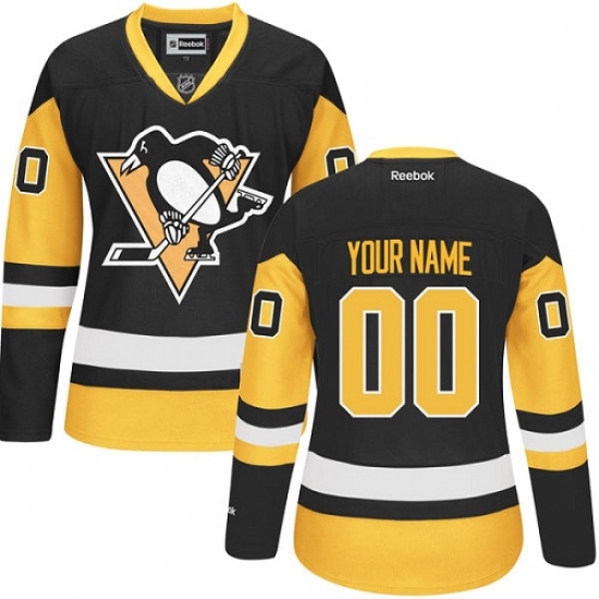 Men Women Youth Toddler Black Gold Jersey - Customized Reebok Pittsburgh Penguins Third II Men Women Youth Toddler Black Gold Jersey - Customized Reebok Pittsburgh Penguins Third II