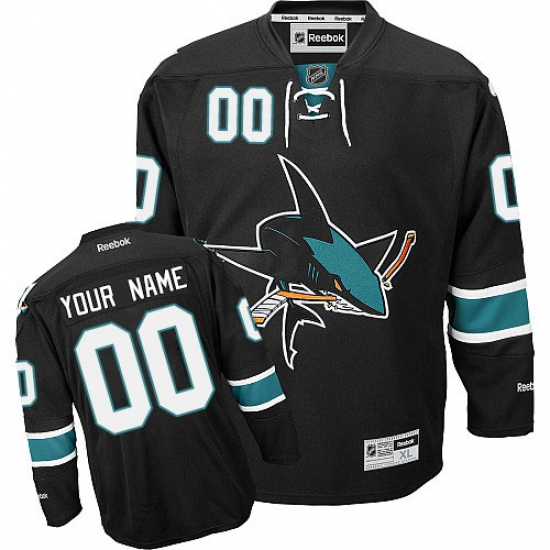 Men Women Youth Toddler Black Jersey - Customized Reebok San Jose Sharks Third Men Women Youth Toddler Black Jersey - Customized Reebok San Jose Sharks Third