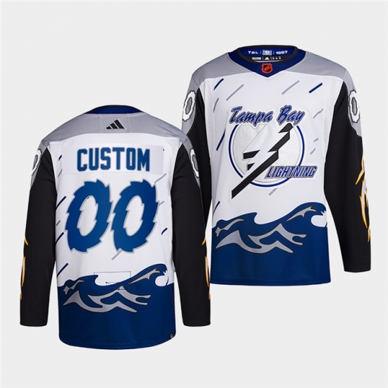 Men Women Youth Tampa Bay Lightning Custom White 2022 Reverse Retro Stitched Jersey Men Women Youth Tampa Bay Lightning Custom White 2022 Reverse Retro Stitched Jersey