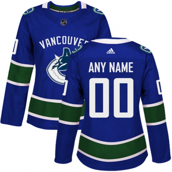 Men Women Youth Toddler Blue Jersey - Customized Adidas Vancouver Canucks Home II Men Women Youth Toddler Blue Jersey - Customized Adidas Vancouver Canucks Home II