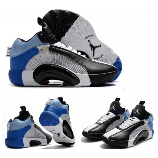 Jordan 35 Men Shoes White Blue Black Jordan 35 Men Shoes White Blue Black