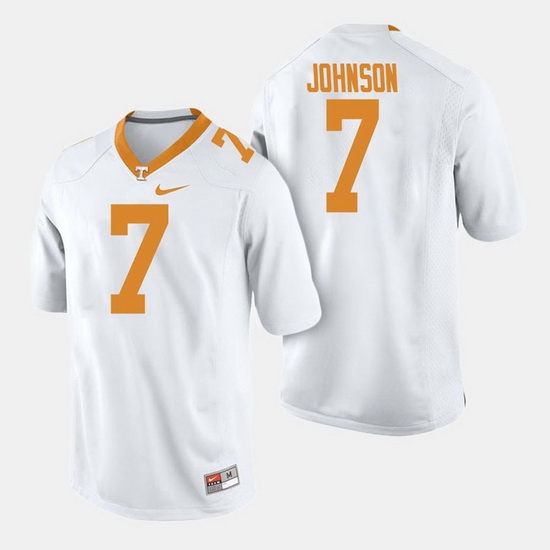Men Tennessee Volunteers Brandon Johnson College Football White Jersey Men Tennessee Volunteers Brandon Johnson College Football White Jersey