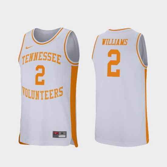 Men Tennessee Volunteers Grant Williams White Retro Performance College Basketball Jersey Men Tennessee Volunteers Grant Williams White Retro Performance College Basketball Jersey