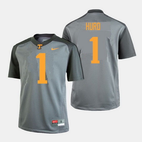 Men Tennessee Volunteers Jalen Hurd College Football Gray Jersey Men Tennessee Volunteers Jalen Hurd College Football Gray Jersey
