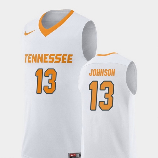 Men Tennessee Volunteers Jalen Johnson White Replica College Basketball Jersey Men Tennessee Volunteers Jalen Johnson White Replica College Basketball Jersey