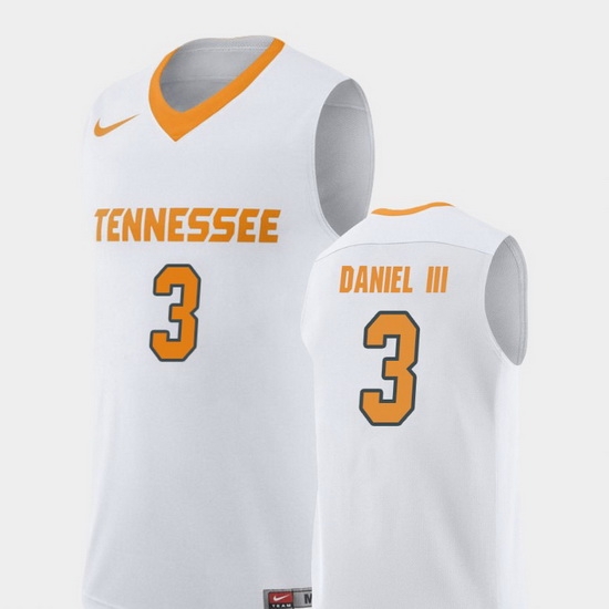 Men Tennessee Volunteers James Daniel Iii White Replica College Basketball Jersey Men Tennessee Volunteers James Daniel Iii White Replica College Basketball Jersey