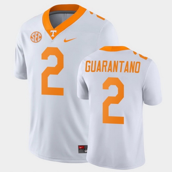 Men Tennessee Volunteers Jarrett Guarantano Game White College Football Jersey Men Tennessee Volunteers Jarrett Guarantano Game White College Football Jersey