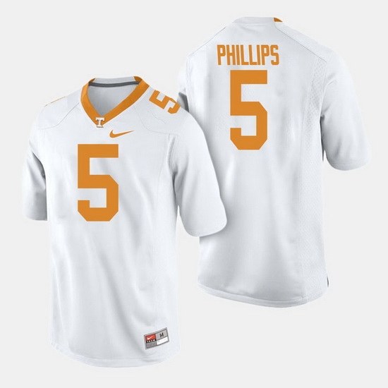 Men Tennessee Volunteers Kyle Phillips College Football White Jersey Men Tennessee Volunteers Kyle Phillips College Football White Jersey