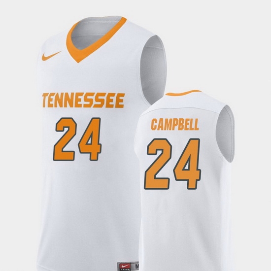 Men Tennessee Volunteers Lucas Campbell White Replica College Basketball Jersey Men Tennessee Volunteers Lucas Campbell White Replica College Basketball Jersey