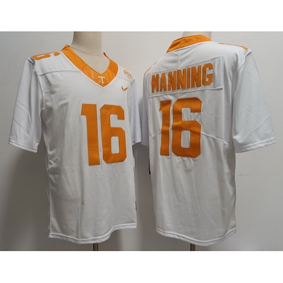 Men Tennessee Volunteers Peyton Manning #16 F U S E White College Football Jersey Men Tennessee Volunteers Peyton Manning #16 F U S E White College Football Jersey