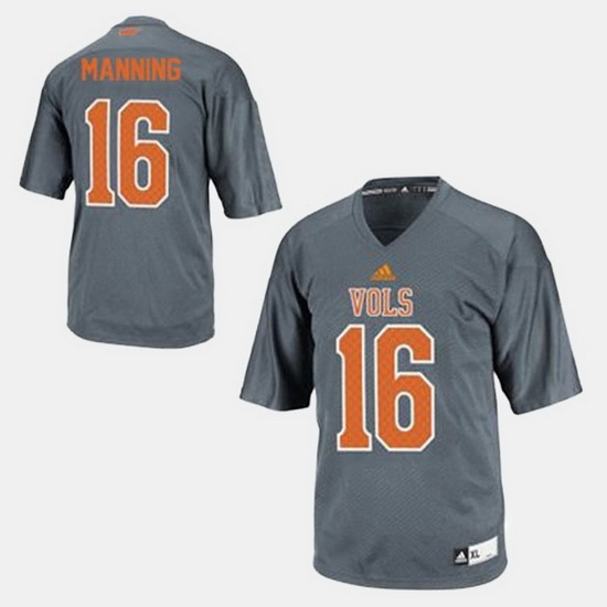 Men Tennessee Volunteers Peyton Manning College Football Gray Jersey Men Tennessee Volunteers Peyton Manning College Football Gray Jersey
