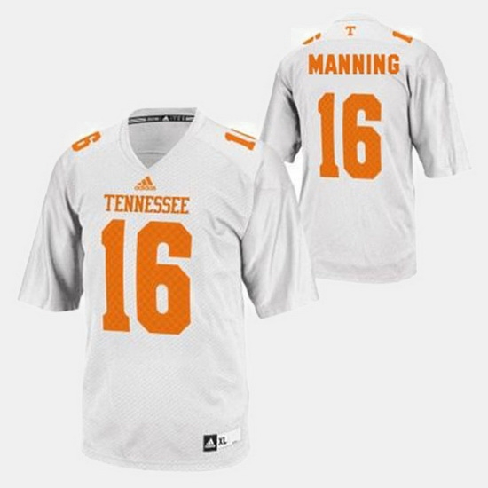 Men Tennessee Volunteers Peyton Manning College Football White Jersey Men Tennessee Volunteers Peyton Manning College Football White Jersey