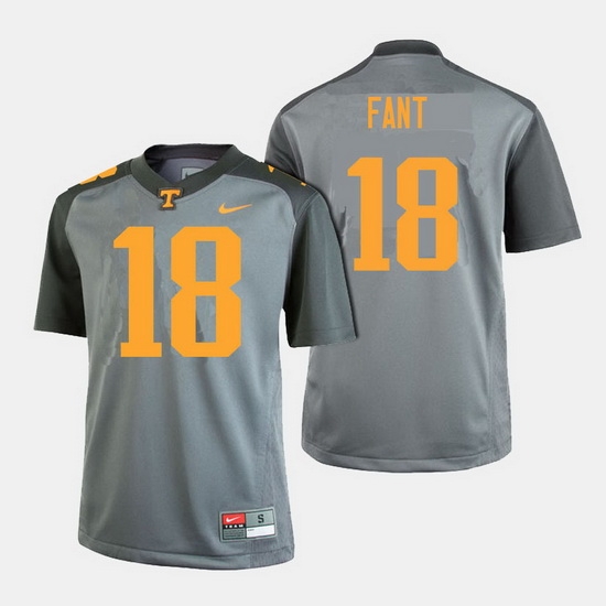 Men Tennessee Volunteers Princeton Fant College Football Gray Jersey Men Tennessee Volunteers Princeton Fant College Football Gray Jersey