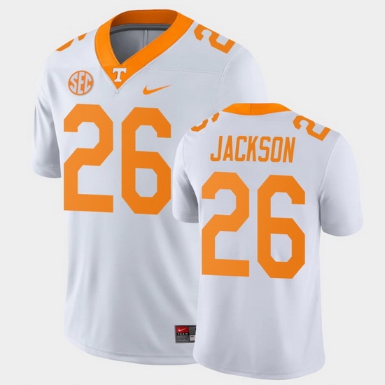 Men Tennessee Volunteers Theo Jackson Game White College Football Jersey Men Tennessee Volunteers Theo Jackson Game White College Football Jersey