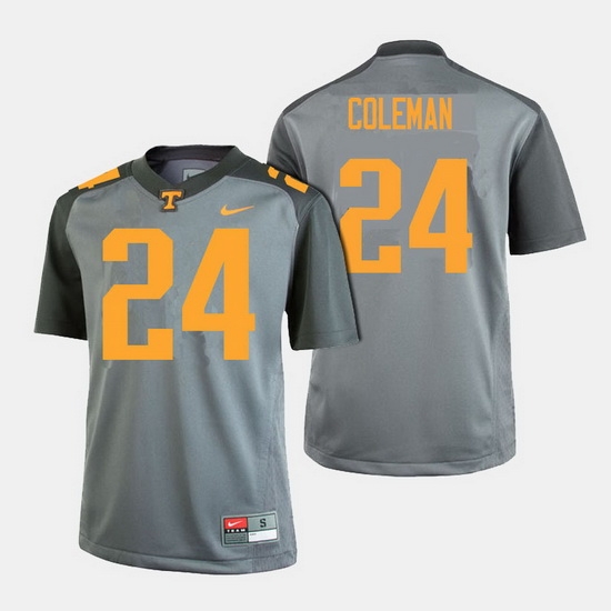 Men Tennessee Volunteers Trey Coleman College Football Gray Jersey Men Tennessee Volunteers Trey Coleman College Football Gray Jersey
