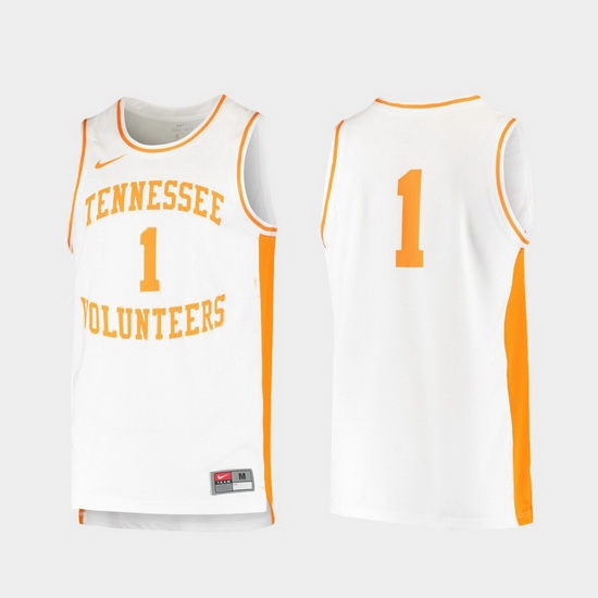 Men Tennessee Volunteers White Retro Replica College Baketball Jersey Men Tennessee Volunteers White Retro Replica College Baketball Jersey