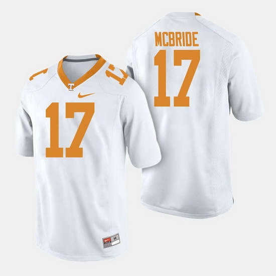 Men Tennessee Volunteers Will Mcbride College Football White Jersey Men Tennessee Volunteers Will Mcbride College Football White Jersey