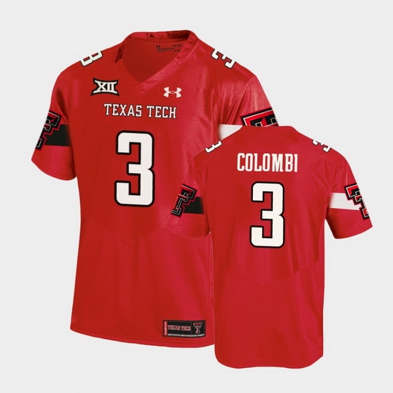 Men Texas Tech Red Raiders Henry Colombi Replica Red Football Team Jersey Men Texas Tech Red Raiders Henry Colombi Replica Red Football Team Jersey