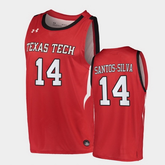 Men Texas Tech Red Raiders Marcus Santos Silva Alternate Red Basketball 2020 21 Jersey Men Texas Tech Red Raiders Marcus Santos Silva Alternate Red Basketball 2020 21 Jersey