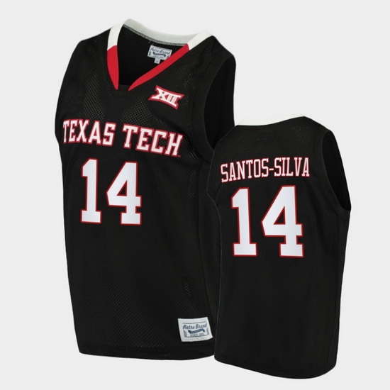 Men Texas Tech Red Raiders Marcus Santos Silva Alumni Limited Black Basketball 2020 21 Jersey Men Texas Tech Red Raiders Marcus Santos Silva Alumni Limited Black Basketball 2020 21 Jersey