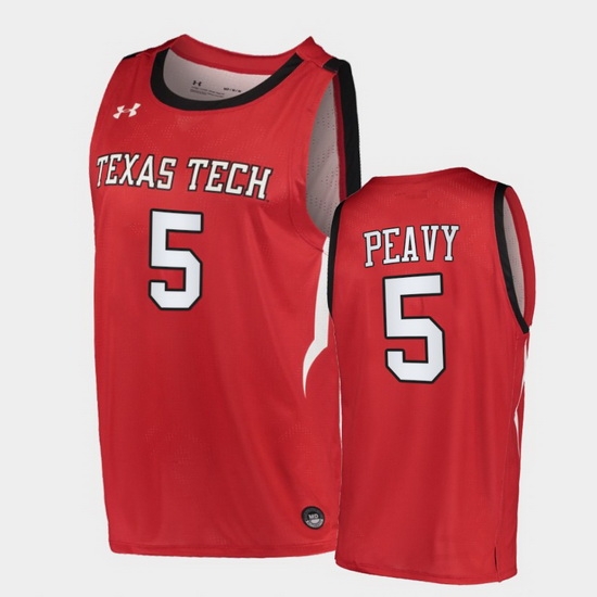 Men Texas Tech Red Raiders Micah Peavy Alternate Red Basketball 2020 21 Jersey Men Texas Tech Red Raiders Micah Peavy Alternate Red Basketball 2020 21 Jersey