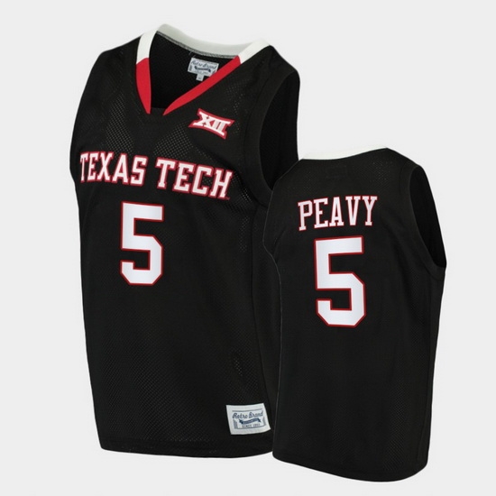 Men Texas Tech Red Raiders Micah Peavy Alumni Limited Black Basketball 2020 21 Jersey Men Texas Tech Red Raiders Micah Peavy Alumni Limited Black Basketball 2020 21 Jersey