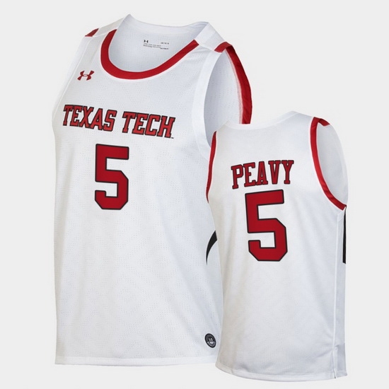 Men Texas Tech Red Raiders Micah Peavy Replica White Basketball 2020 21 Jersey Men Texas Tech Red Raiders Micah Peavy Replica White Basketball 2020 21 Jersey