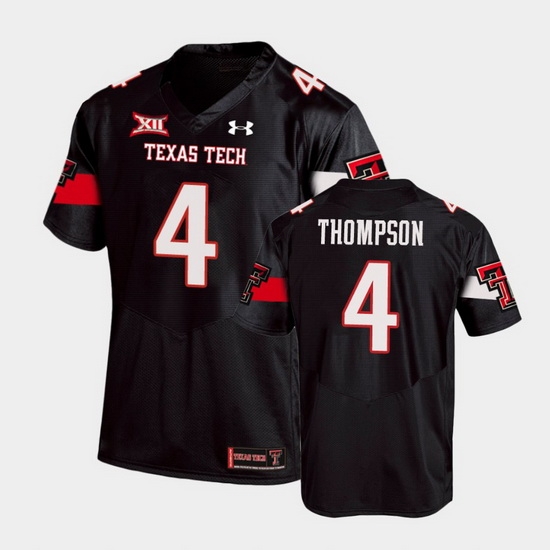 Men Texas Tech Red Raiders Sarodorick Thompson Replica Black Football Team Jersey Men Texas Tech Red Raiders Sarodorick Thompson Replica Black Football Team Jersey